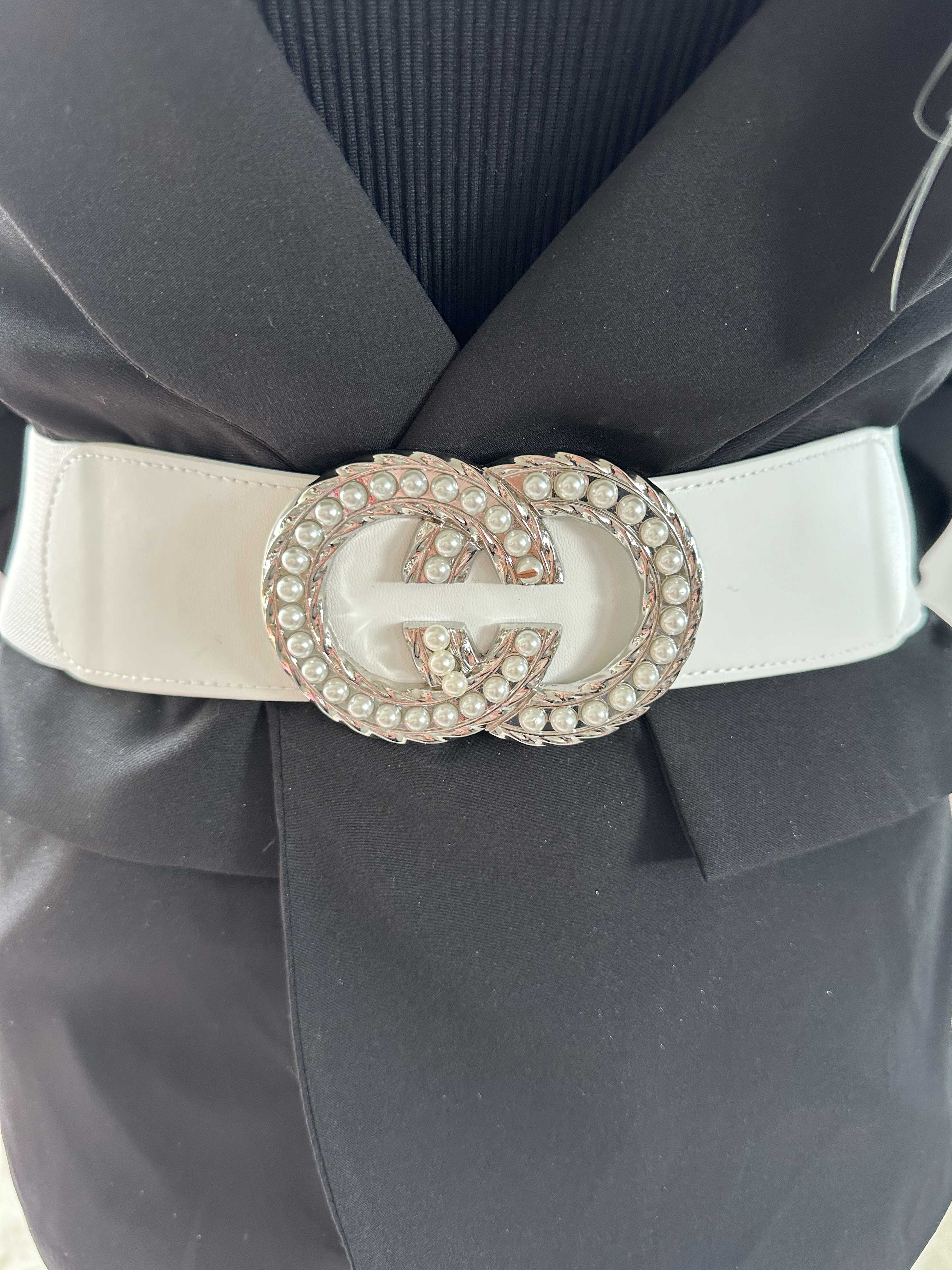 Dijana - Elastiskt midjebälte med spänne och pärlor